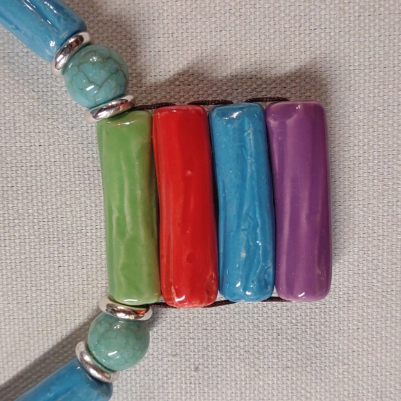 Artisan Vintage Glass Necklace - Picture 4 of 10